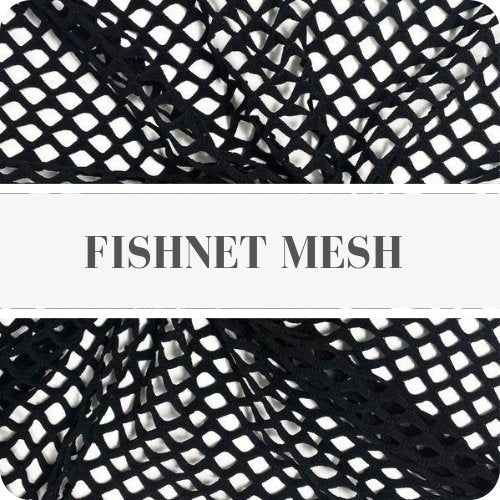 Stretch Mesh Large Hole Fishnet Black