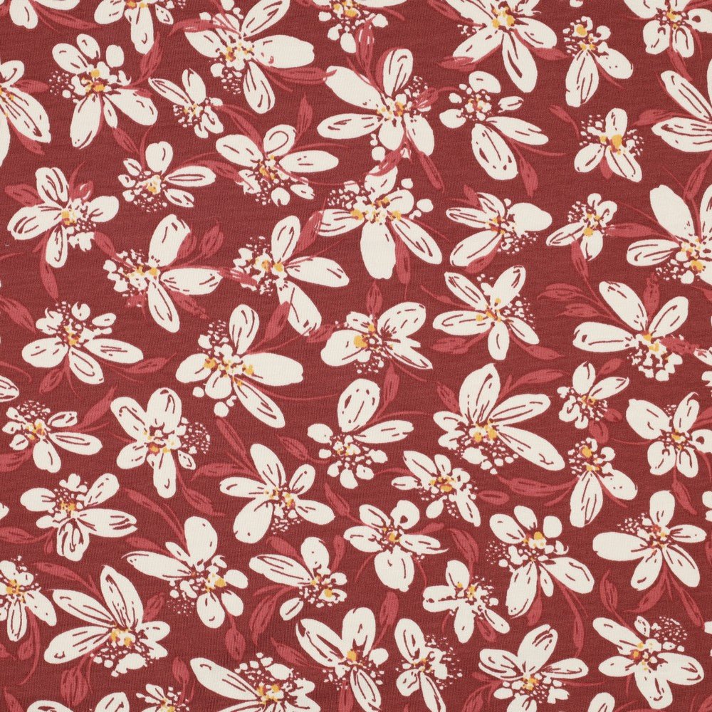 French Terry Cotton Jersey Floral – The Fabric Counter