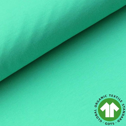 GOTS Organic Cotton Jersey - Seagreen (Col 015) - The Fabric Counter