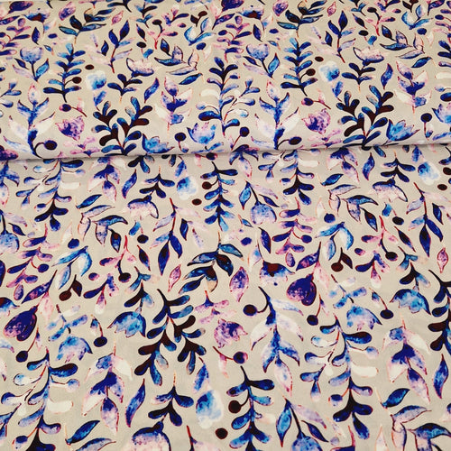 "La Moda" 100% Viscose Digital Print - Flora - The Fabric Counter