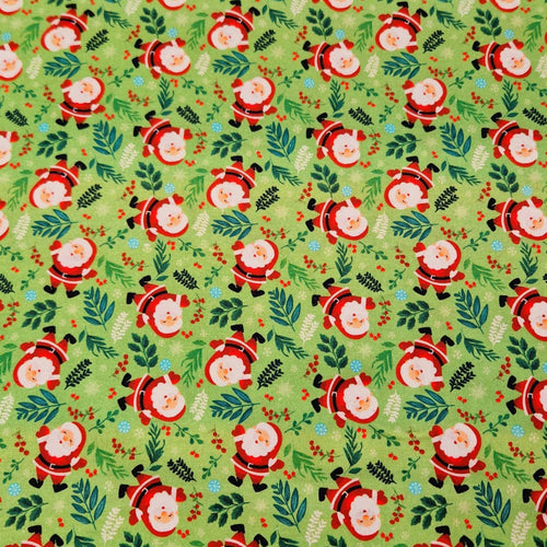 100% Cotton Digital Print - Christmas - Santa - The Fabric Counter