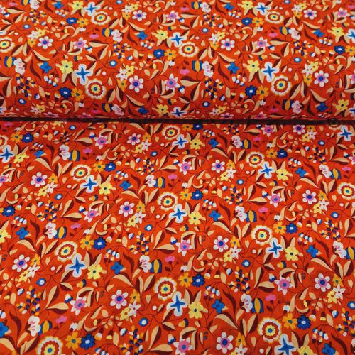 100% Cotton Print - Groovy Floral - The Fabric Counter