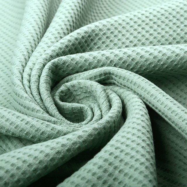 100% Cotton Waffle - Old Green