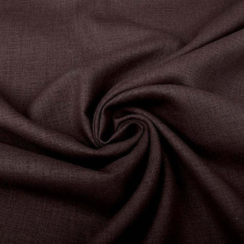 100% Linen - Brown Aubergine - The Fabric Counter