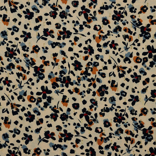 100% Viscose - Floral Lurex - The Fabric Counter