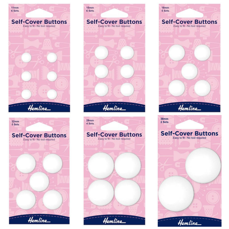 Self Cover Buttons (Various Sizes)