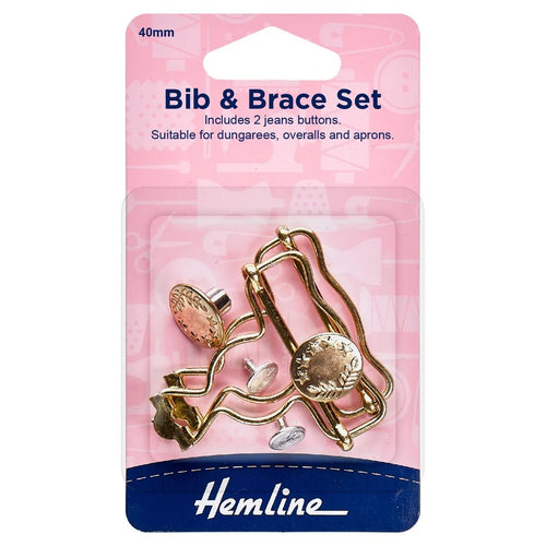 Bib & Brace Set - Gold - The Fabric Counter
