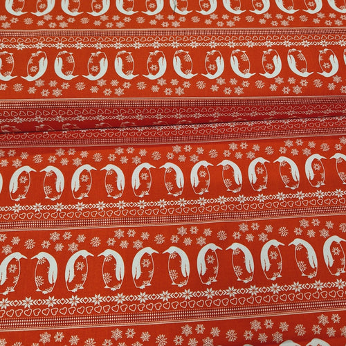 Christmas Cotton Print - Penguins - The Fabric Counter