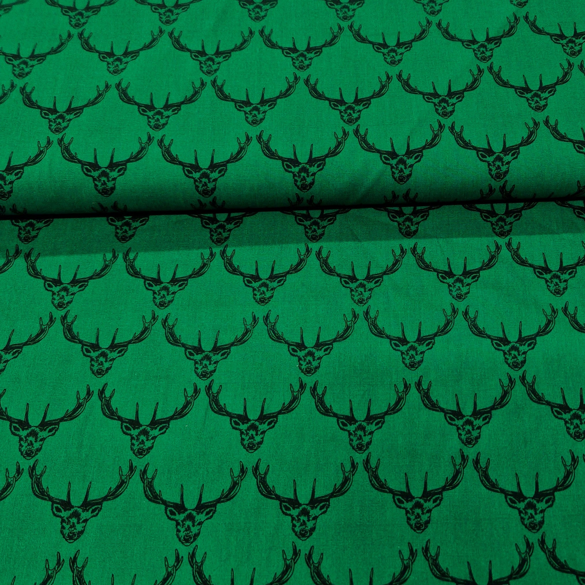 Christmas Cotton Print Stag The Fabric Counter