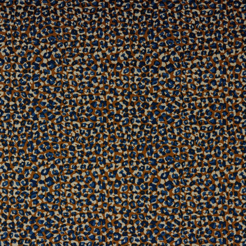 Cotton Stretch Sateen - Animal Print (Rust) - The Fabric Counter