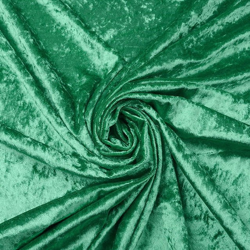 Crushed Velvet Green - The Fabric Counter