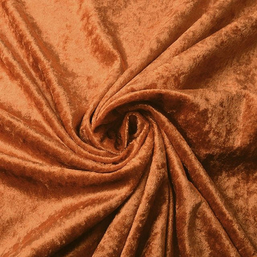 Crushed Velvet Orange - The Fabric Counter