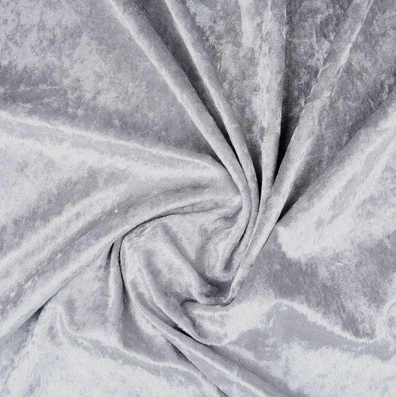 Crushed Velvet Fabric Material Stretch Velour 150cm Wide (Platinum Silver)  (1 Metre) : : Home