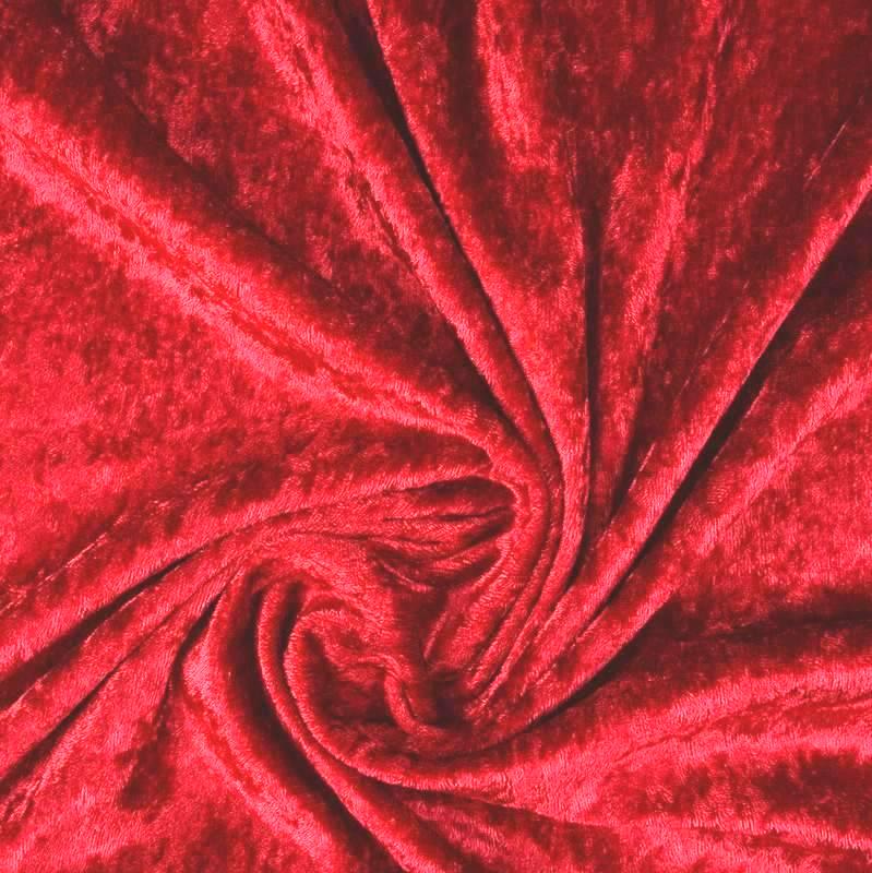 Crushed Velvet Red – The Fabric Counter