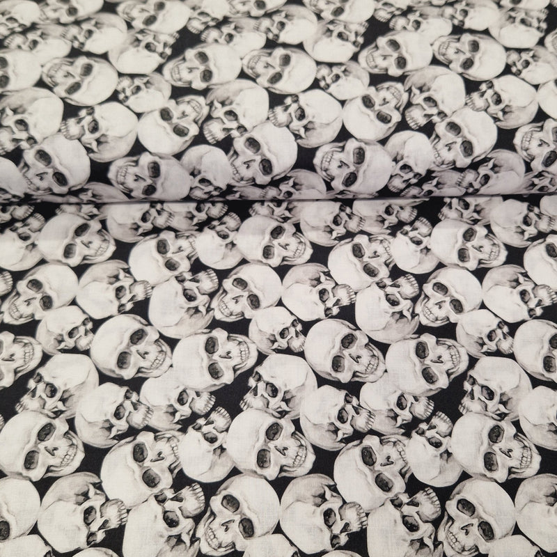 Digital Cotton Print - Halloween Skulls - The Fabric Counter