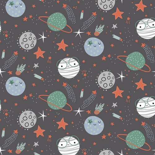 French Terry Cotton Jersey - Space - The Fabric Counter