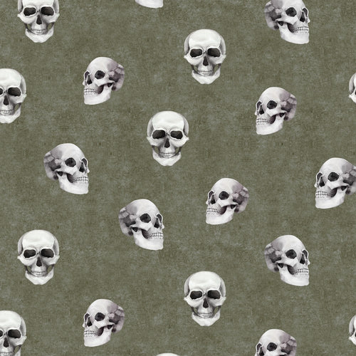 GOTS Organic Cotton Jersey - Skulls - The Fabric Counter