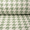 Houndstooth Sherpa Teddy Fleece - Sage - The Fabric Counter