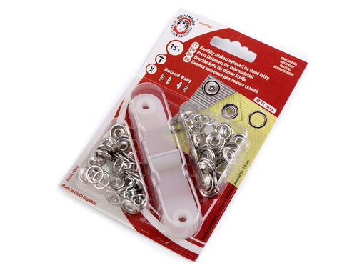 KOH-I-NOOR Snap Fasteners Roland Style - 11mm ~ Nickel - The Fabric Counter