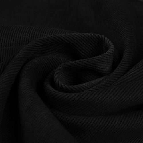 Plain Corduroy - Black - The Fabric Counter