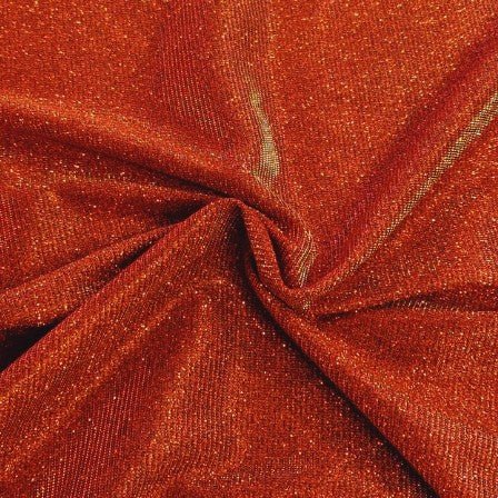 Shimmer Glitter Jersey - Flame Red (Col 15) - The Fabric Counter