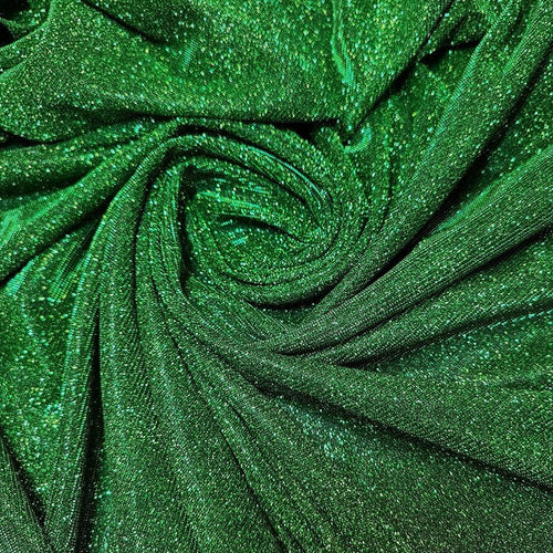 Shimmer Glitter Jersey - Green (Col 21) - The Fabric Counter