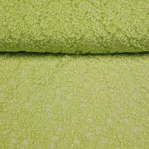 Stretch Lace - Lime - The Fabric Counter