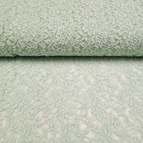 Stretch Lace - Mint - The Fabric Counter