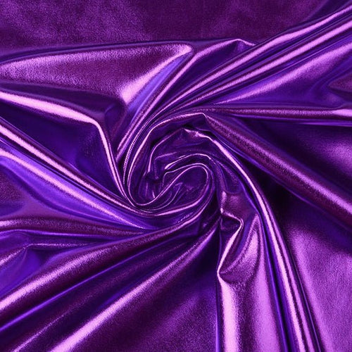 Stretch Lamé - Purple - The Fabric Counter