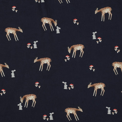 100% Cotton Digital Print - Woodland Deer - The Fabric Counter