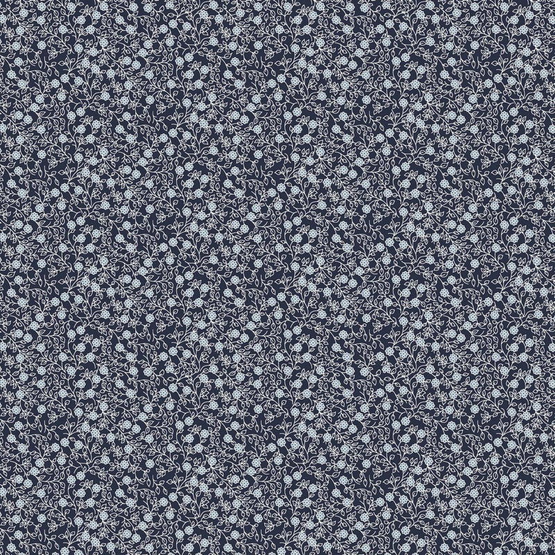 100% Cotton Print - Minimals (Navy) - The Fabric Counter