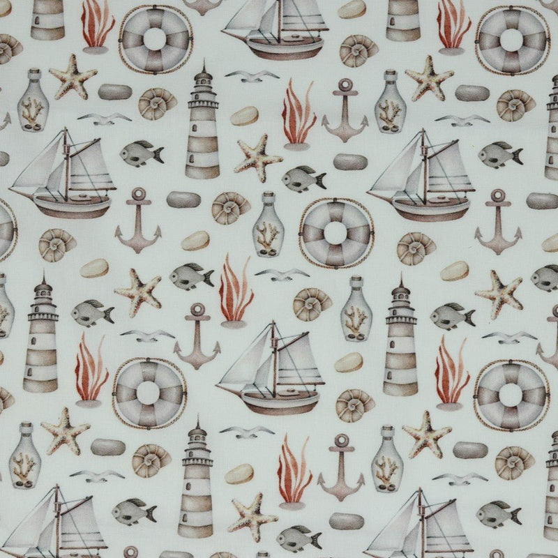 100% Cotton Print - Nautical - The Fabric Counter