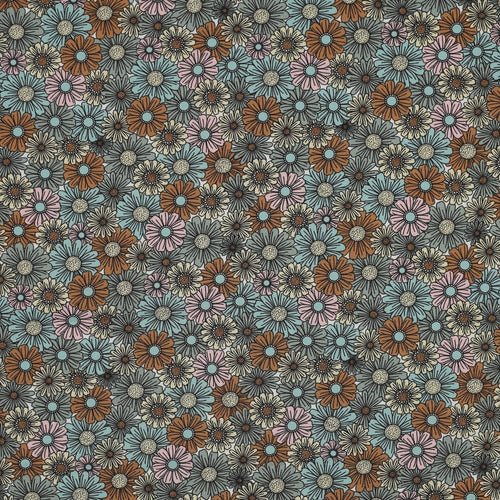 100% Cotton Print - Retro Floral - The Fabric Counter