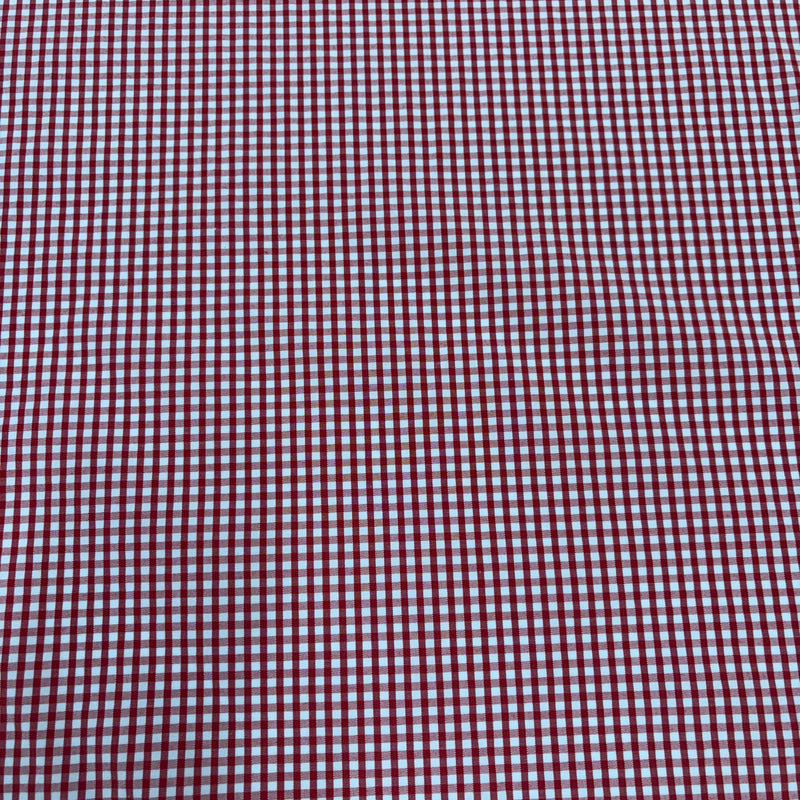 Red gingham Polycotton