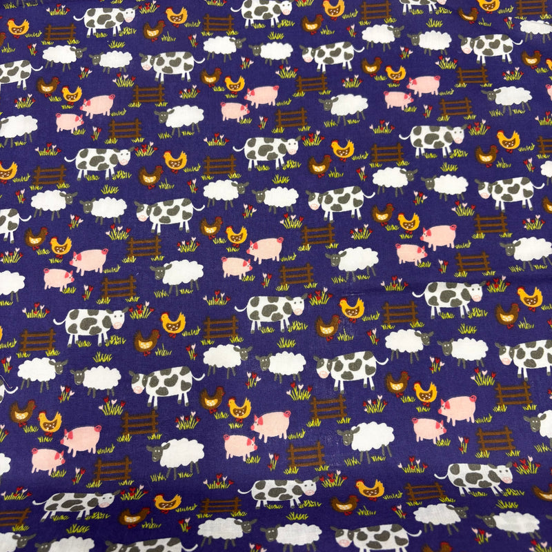 Farm animals Polycotton