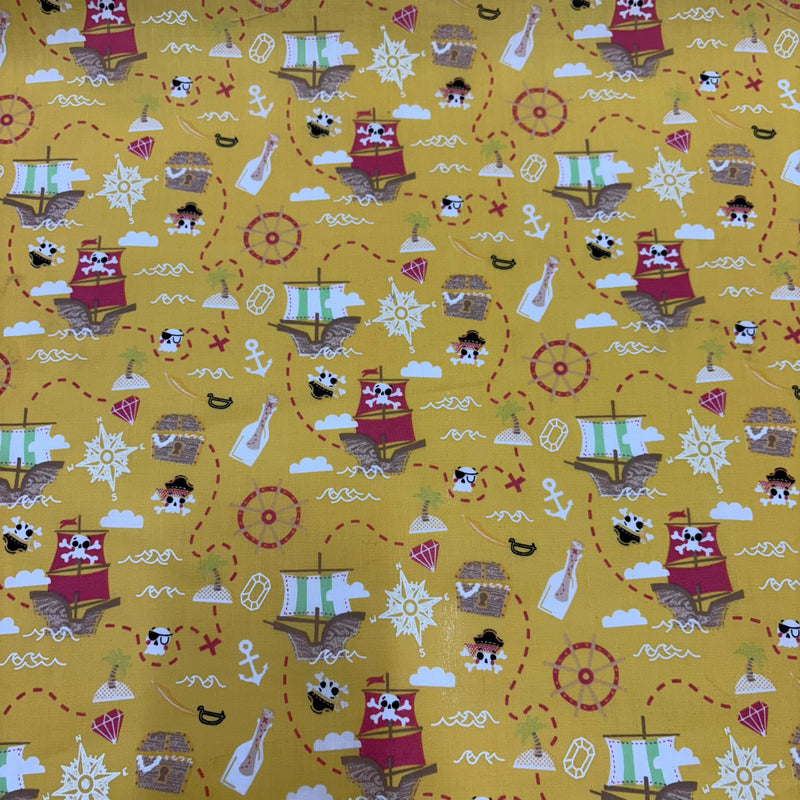 Pirate print Polycotton