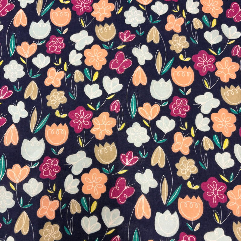 Floral Polycotton