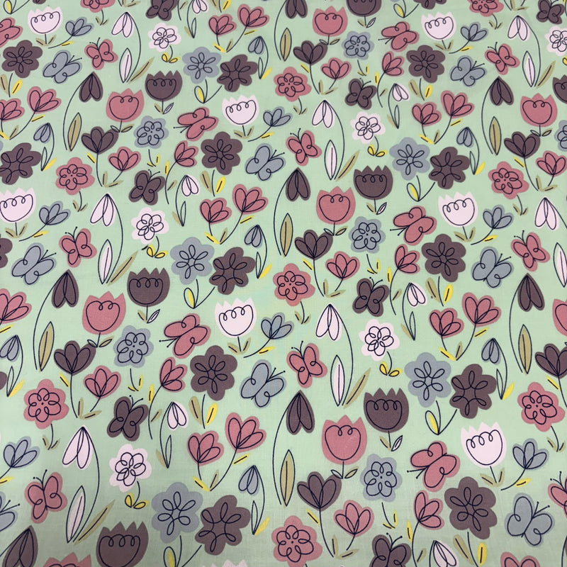 Floral Polycotton