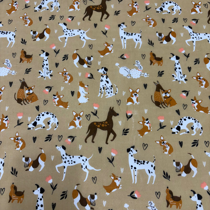 Dog print Polycotton