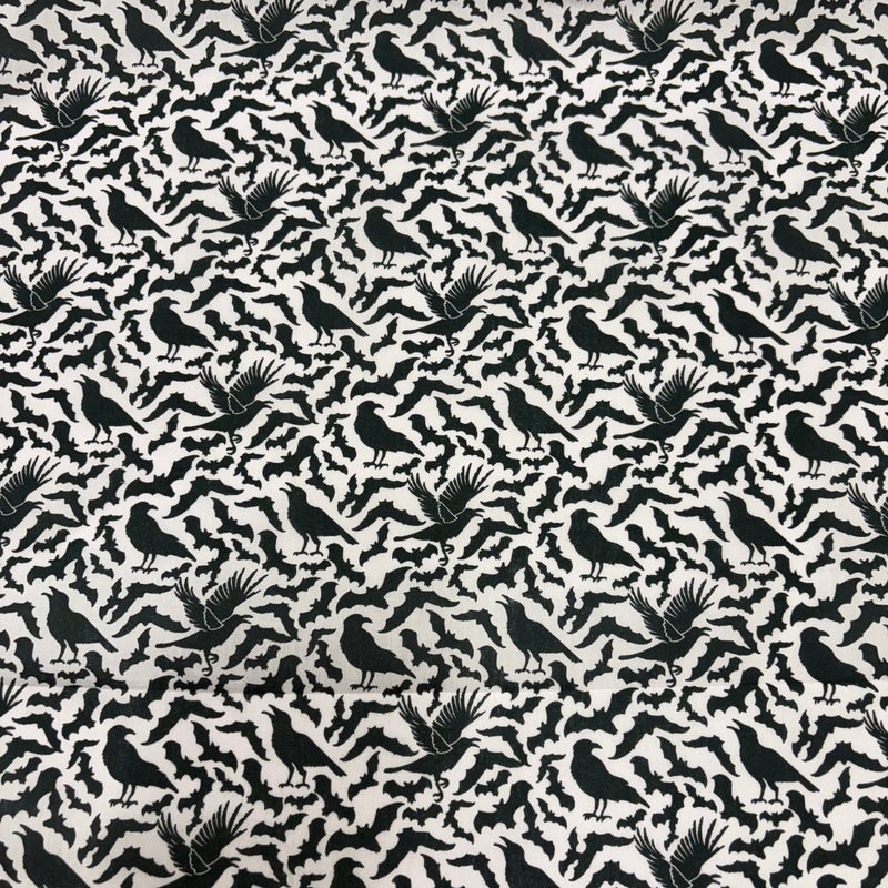 Raven and bat Polycotton