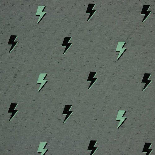 Cotton Jersey - Lightening Bolt - The Fabric Counter