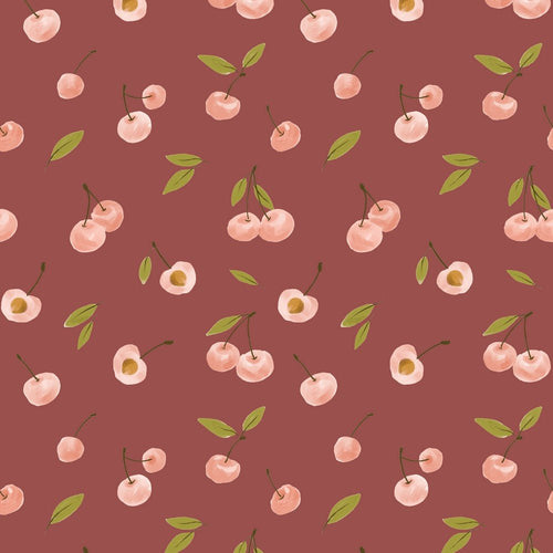 Digital Cotton Jersey - Cherry - The Fabric Counter