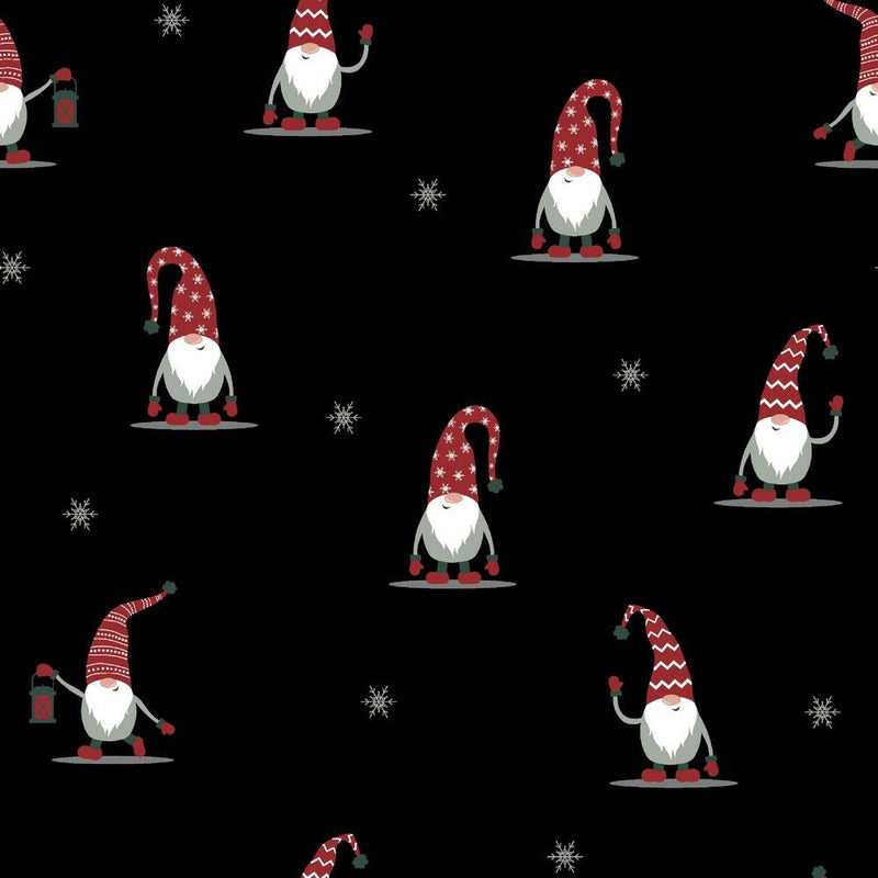 Digital Print Cotton Canvas - Christmas Gonks - The Fabric Counter