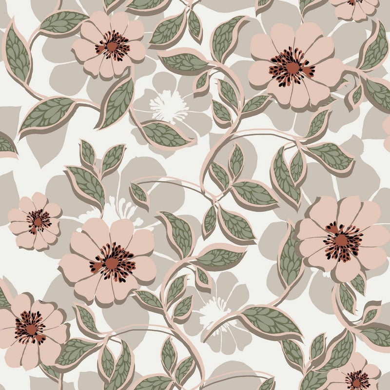 Digital Print Cotton Canvas - Floral - The Fabric Counter