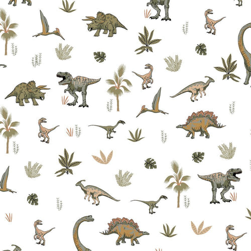 French Terry Cotton Jersey - Dinosaur - The Fabric Counter