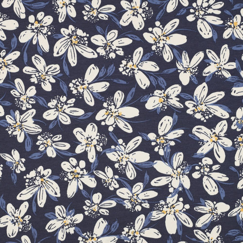 French Terry Cotton Jersey - Floral - The Fabric Counter