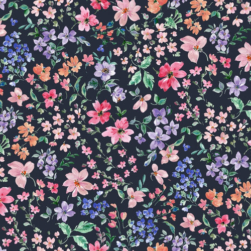 French Terry Cotton Jersey - Floral - The Fabric Counter