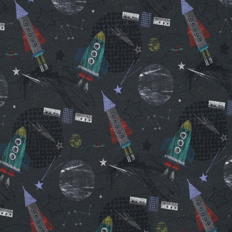 French Terry Cotton Jersey - Space - The Fabric Counter