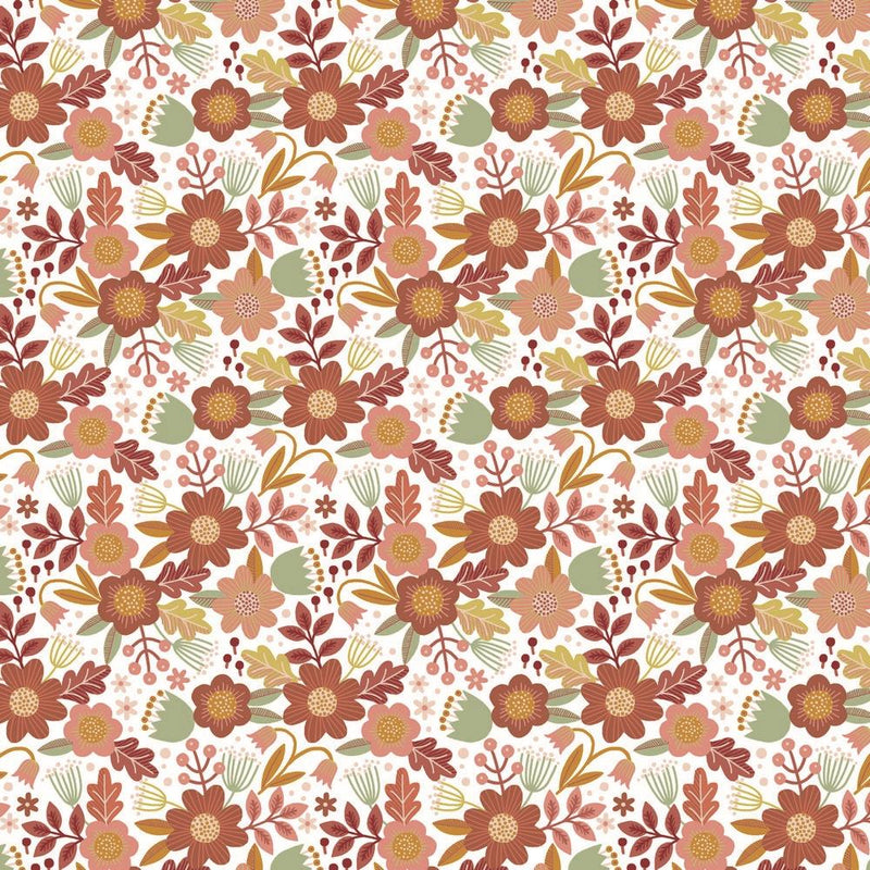 GOTS Organic Cotton Jersey - Floral - The Fabric Counter