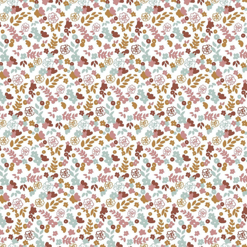 GOTS Organic Cotton Jersey - Floral - The Fabric Counter